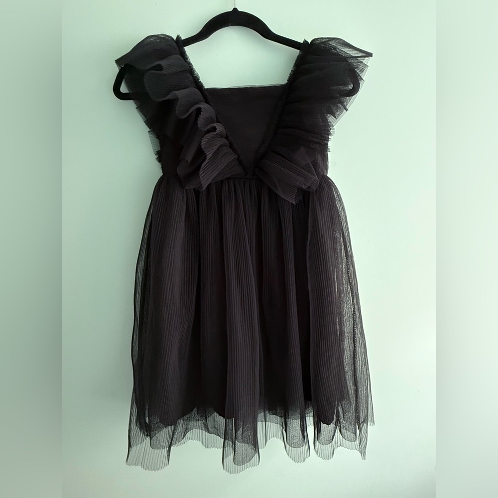 H&M Black Ruffled Tulle Kids Dress size 8